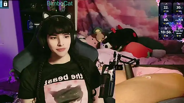 Snapshot of BimboCat chatting on December 1, 2:23 am BimboCat online show from December 1, 2:23 am