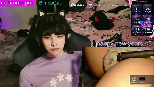 Snapshot of BimboCat chatting on January 7, 2:49 am BimboCat online show from January 7, 2:49 am