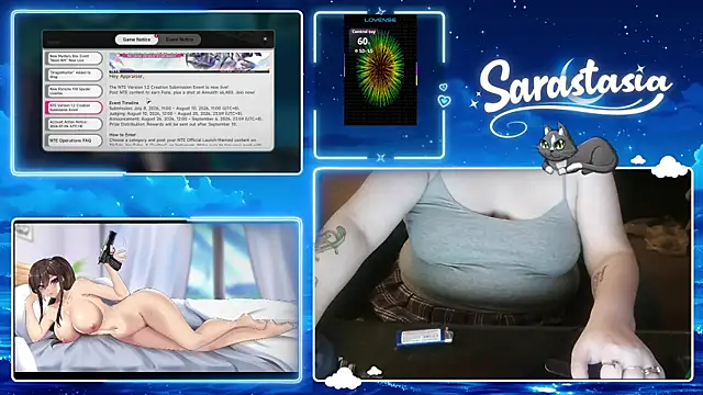 Snapshot of Sarastasia417 chatting on July 8, 2:35 am Sarastasia417 online show from July 8, 2:35 am