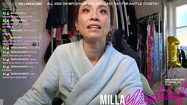 millamischief online show from June 30, 10:10 pm
