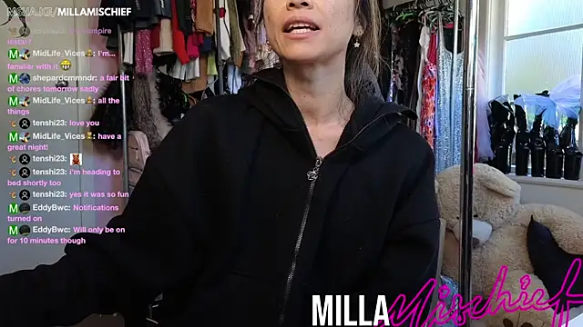 millamischief online show from July 12, 9:15 pm
