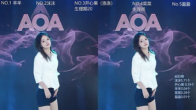 Snapshot of __AOA__ chatting on February 11, 8:09 pm AOA online show from February 11, 8:09 pm