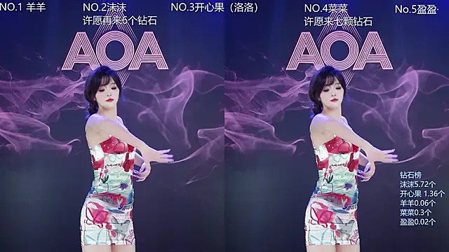 Snapshot of __AOA__ chatting on February 12, 8:08 pm AOA online show from February 12, 8:08 pm