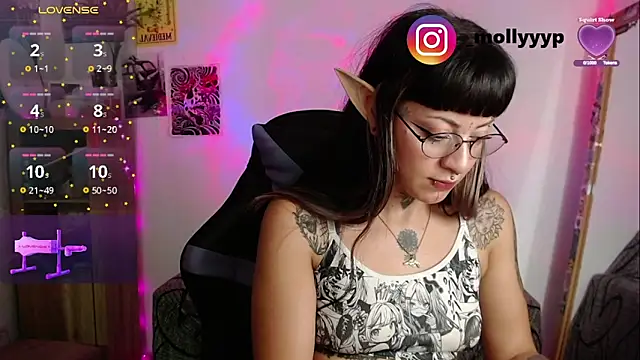 Snapshot of Mollyyp chatting on February 13, 9:09 am Mollyyp online show from February 13, 9:09 am