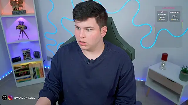 Snapshot of EvanCorvinx chatting on February 23, 5:46 pm EvanCorvinx online show from February 23, 5:46 pm