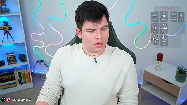 Snapshot of EvanCorvinx chatting on March 2, 9:55 pm EvanCorvinx online show from March 2, 9:55 pm