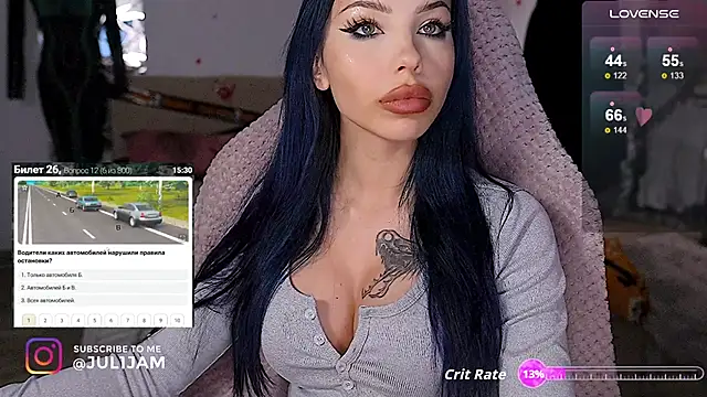 juli jam online show from October 13, 8:10 pm