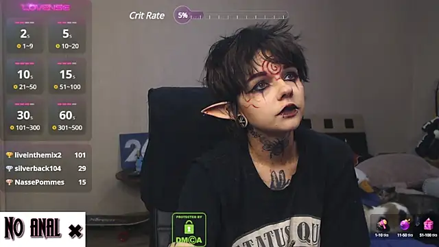 Snapshot of Dark__Elf chatting on March 18, 1:13 am Dark Elf online show from March 18, 1:13 am