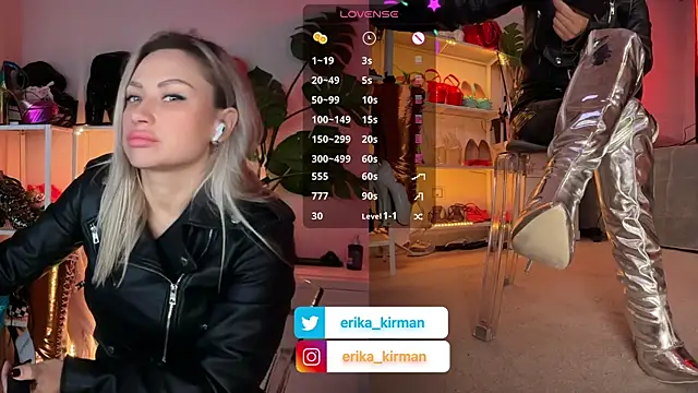 Snapshot of Erika_Kirman chatting on January 11, 11:06 am Erika Kirman online show from January 11, 11:06 am