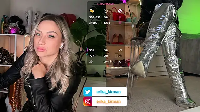 Erika Kirman online show from January 19, 2:21 pm