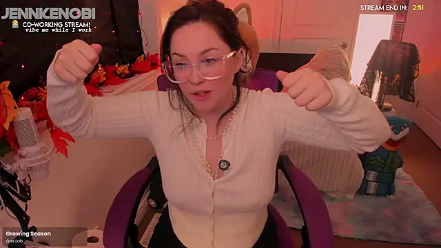 Snapshot of JennKenobi chatting on September 29, 2:44 pm JennKenobi online show from September 29, 2:44 pm