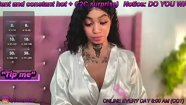 Snapshot of GinnaBolton chatting on January 24, 1:35 am GinnaBolton online show from January 24, 1:35 am