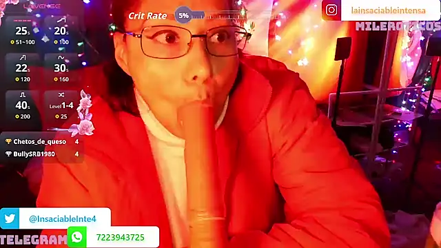 Snapshot of LaInsaciableIntensa chatting on November 28, 3:17 am LaInsaciableIntensa online show from November 28, 3:17 am