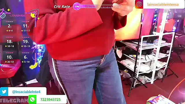 Snapshot of LaInsaciableIntensa chatting on November 30, 11:05 pm LaInsaciableIntensa online show from November 30, 11:05 pm