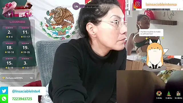 LaInsaciableIntensa online show from March 21, 1:56 pm