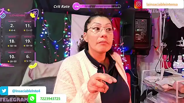 LaInsaciableIntensa online show from March 16, 1:02 am