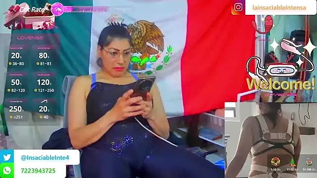LaInsaciableIntensa online show from March 15, 12:47 am