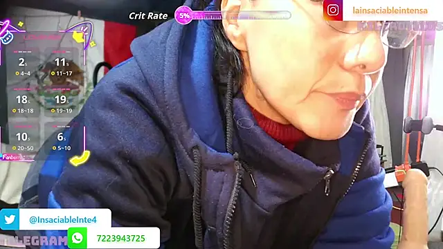 LaInsaciableIntensa online show from January 15, 1:42 am