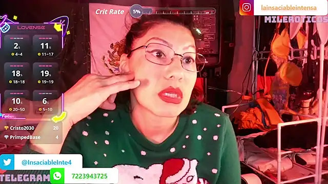 LaInsaciableIntensa online show from April 12, 2:15 am