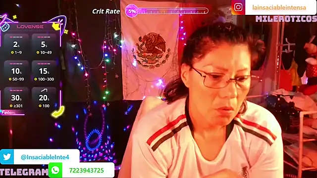 Snapshot of LaInsaciableIntensa chatting on June 20, 1:43 am LaInsaciableIntensa online show from June 20, 1:43 am