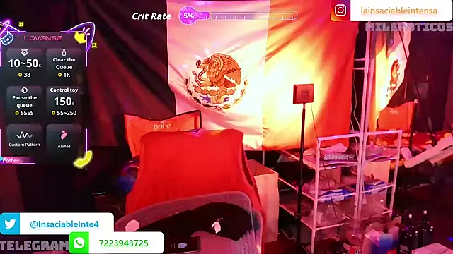 Snapshot of LaInsaciableIntensa chatting on October 24, 2:10 am LaInsaciableIntensa online show from October 24, 2:10 am