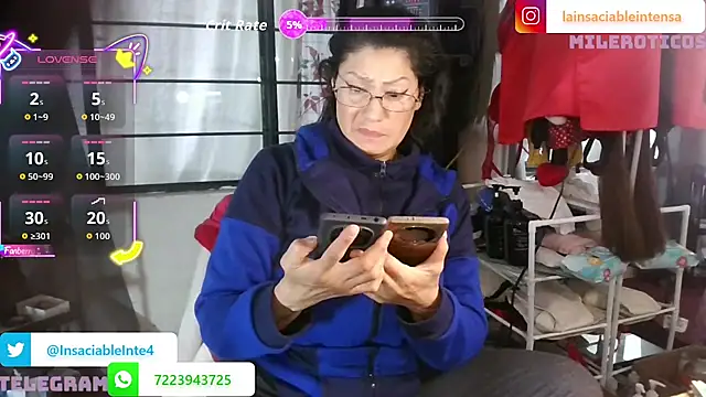 Snapshot of LaInsaciableIntensa chatting on June 22, 1:00 am LaInsaciableIntensa online show from June 22, 1:00 am