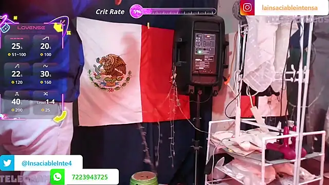 LaInsaciableIntensa online show from March 14, 12:49 am