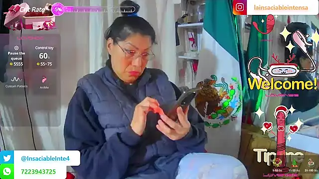LaInsaciableIntensa online show from March 2, 1:20 pm