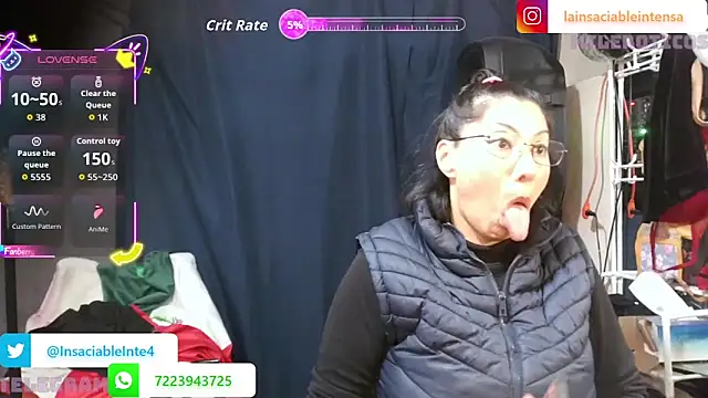 LaInsaciableIntensa online show from April 24, 12:01 am