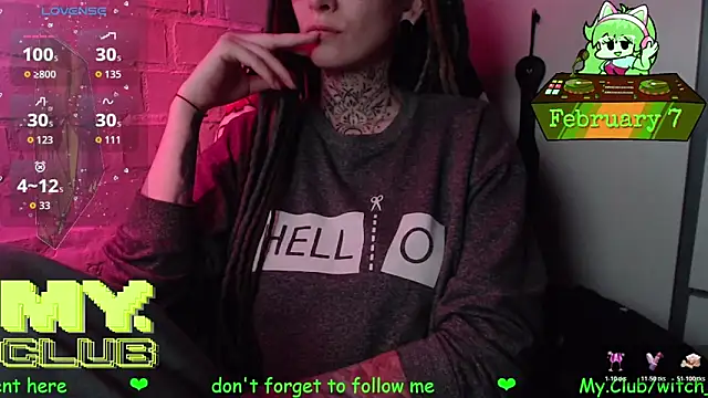 Witch Emma online show from February 7, 7:05 am