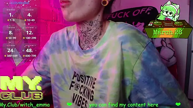 Witch Emma online show from March 26, 7:45 pm