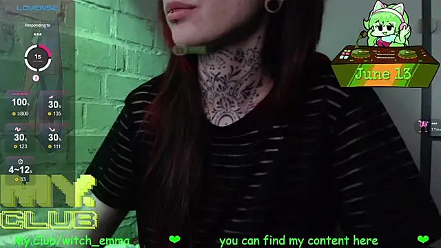 Snapshot of Witch_Emma chatting on June 13, 8:01 am Witch Emma online show from June 13, 8:01 am
