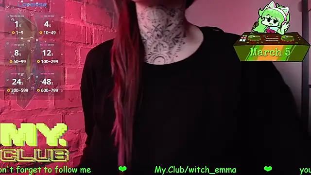 Witch Emma online show from March 5, 10:01 am