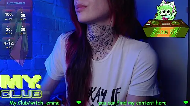 Snapshot of Witch_Emma chatting on June 29, 10:15 am Witch Emma online show from June 29, 10:15 am
