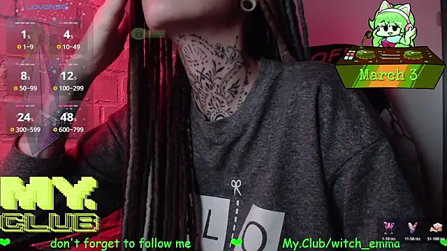 Witch Emma online show from March 3, 9:00 pm