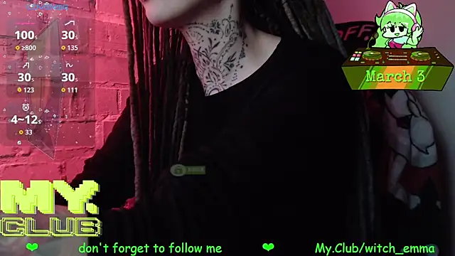 Witch Emma online show from March 3, 8:21 am