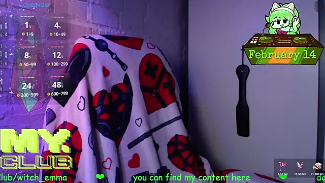 Witch Emma online show from February 14, 8:25 am