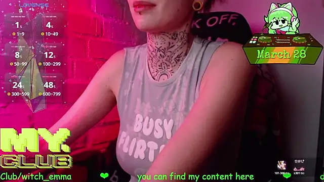 Witch Emma online show from March 28, 9:05 pm