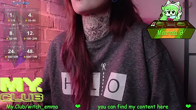 Witch Emma online show from March 9, 8:07 am