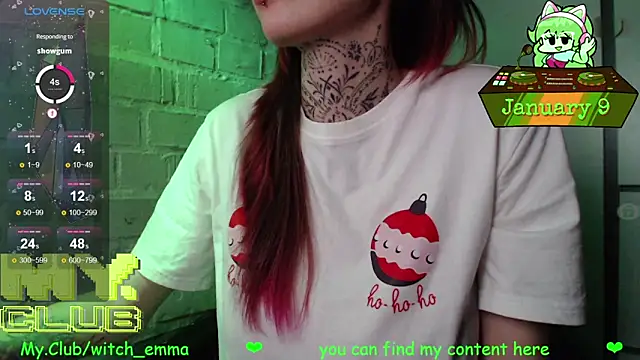 Witch Emma online show from January 9, 8:05 pm