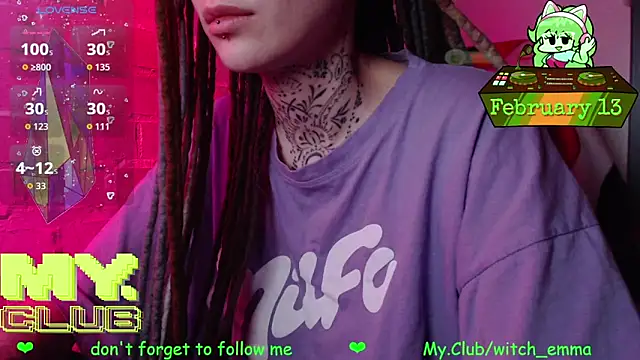 Witch Emma online show from February 13, 7:30 am