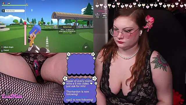 Snapshot of evamila chatting on February 23, 3:08 am evamila online show from February 23, 3:08 am