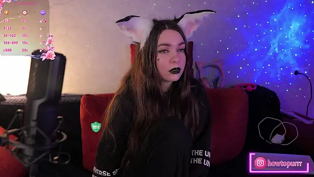 Snapshot of How2Meow chatting on February 21, 5:42 pm How2Meow online show from February 21, 5:42 pm