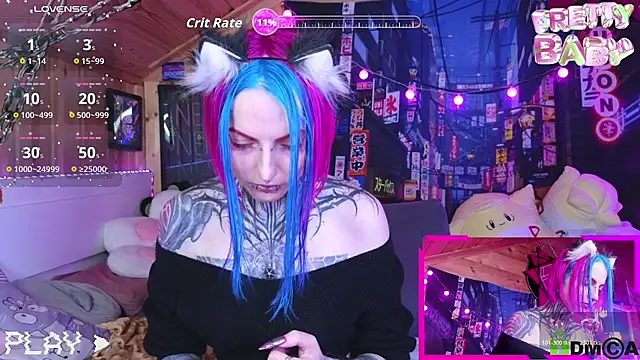 Snapshot of NekoCyber chatting on October 18, 4:58 am NekoCyber online show from October 18, 4:58 am