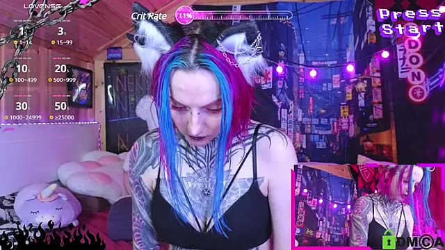 Snapshot of NekoCyber chatting on March 14, 5:16 am NekoCyber online show from March 14, 5:16 am