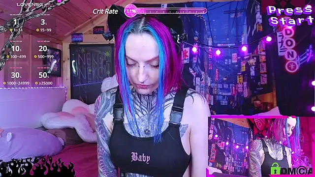 Snapshot of NekoCyber chatting on March 10, 5:11 am NekoCyber online show from March 10, 5:11 am