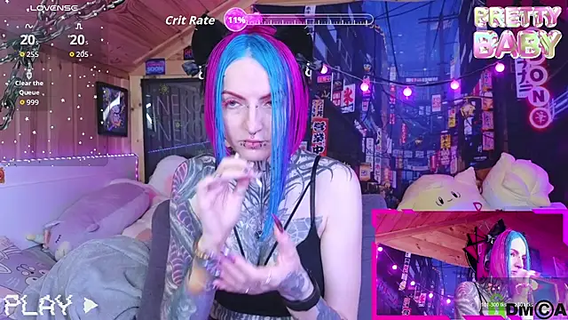 Snapshot of NekoCyber chatting on October 23, 4:55 am NekoCyber online show from October 23, 4:55 am