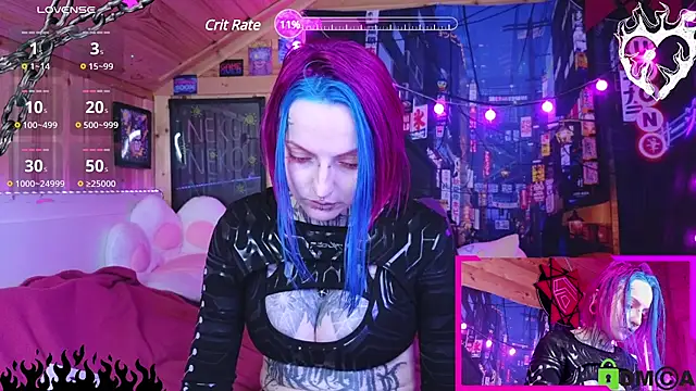 Snapshot of NekoCyber chatting on January 9, 6:36 pm NekoCyber online show from January 9, 6:36 pm