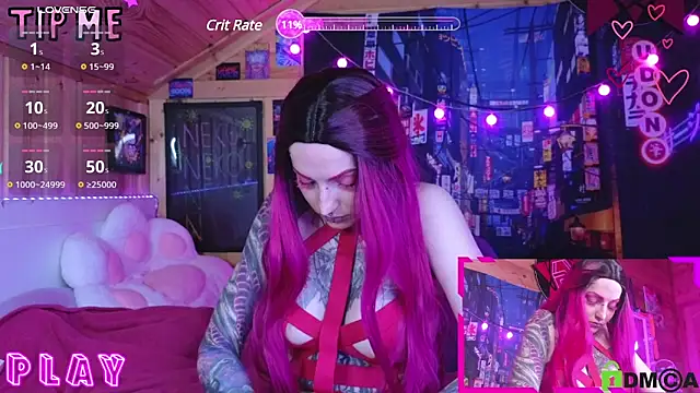 Snapshot of NekoCyber chatting on December 19, 5:40 pm NekoCyber online show from December 19, 5:40 pm