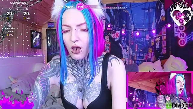 Snapshot of NekoCyber chatting on November 2, 5:34 am NekoCyber online show from November 2, 5:34 am